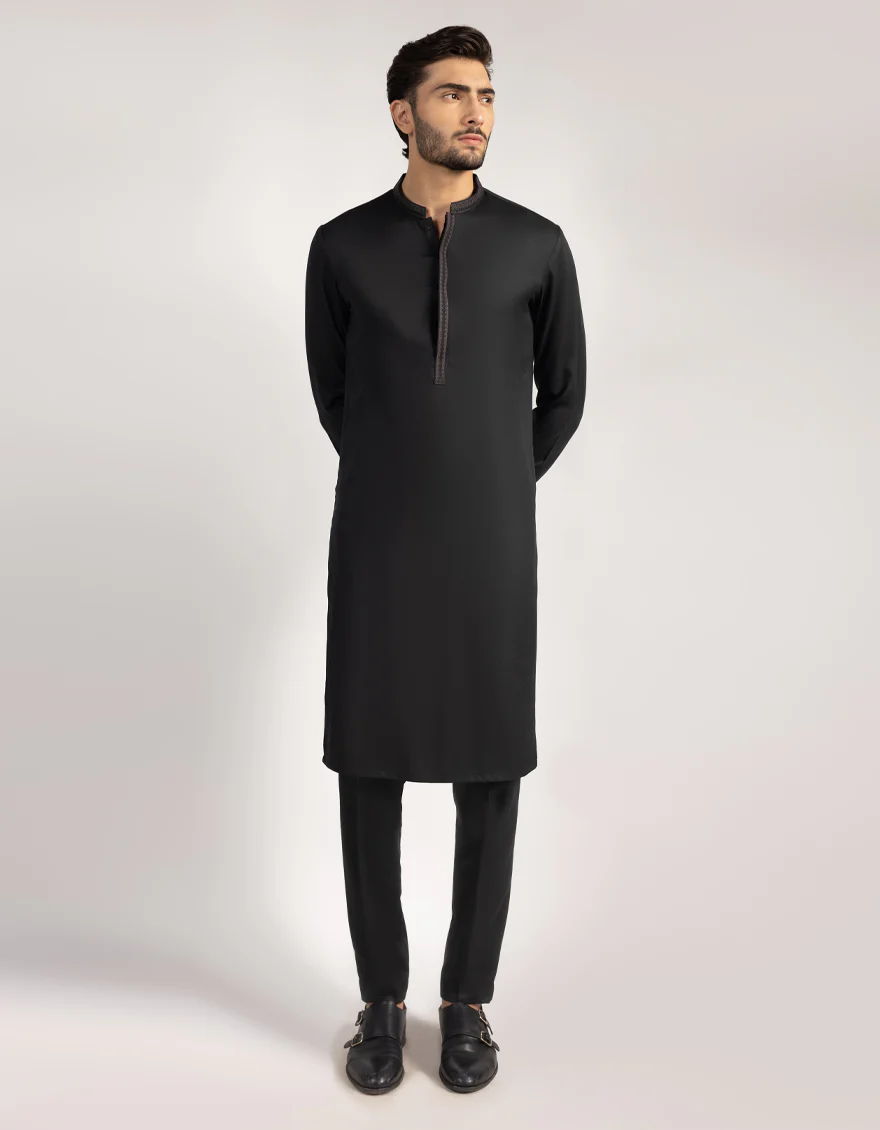BLACK KURTA TROUSERS | JJKP-A-33673/S25/JJ10275-SF