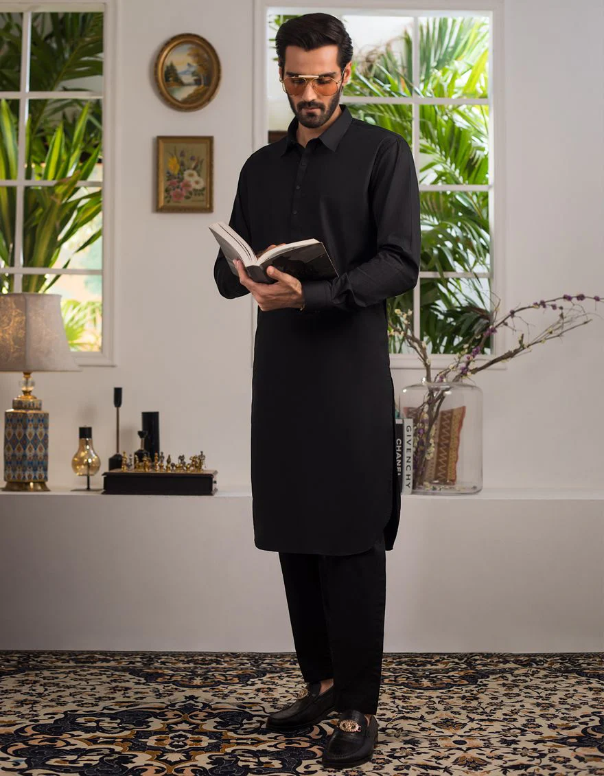 BLACK KURTA TROUSERS | JJKP-A-US-42220/S21/JJ7291-EX