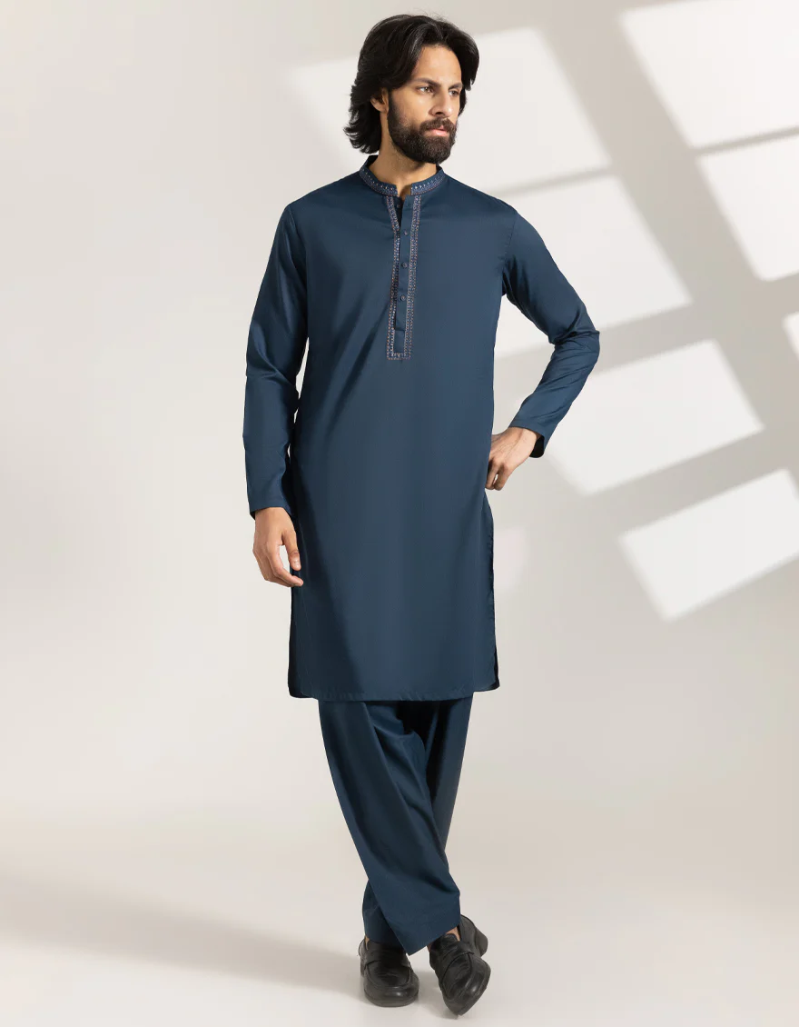 TEAL BLENDED KAMEEZ SHALWAR | JJKS-A-50174/S25/JJ9855-FL
