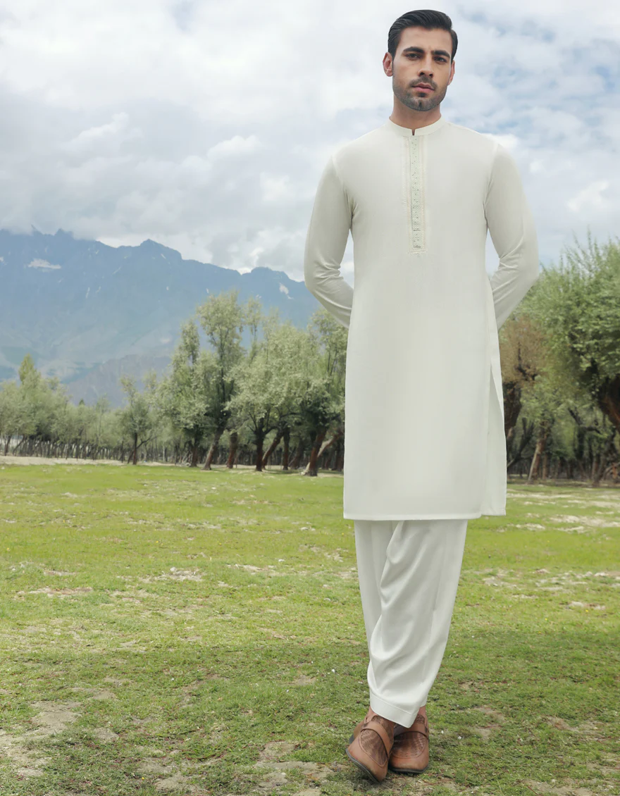 WHITE BLENDED KAMEEZ SHALWAR | JJKS-A-US-34529/S23/JJ8712-FL