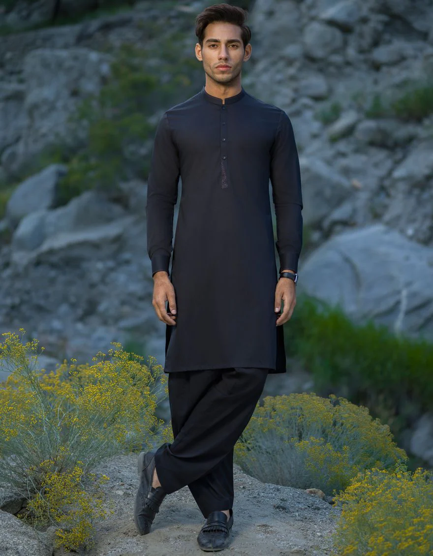 BLACK KAMEEZ SHALWAR | JJKS-A-US-37554/W21/JJ7237-CL
