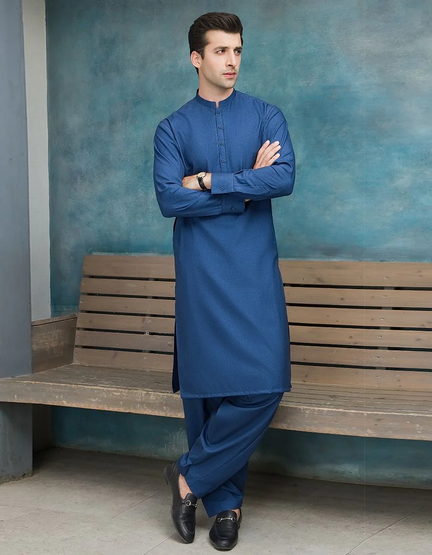 COBALT BLUE KAMEEZ SHALWAR | JJKS-A-US-42157/S21/JJ7442