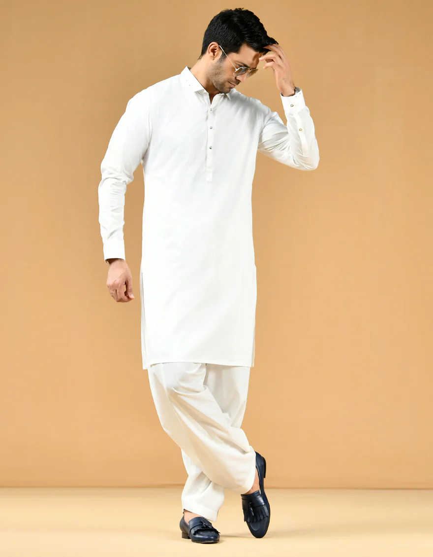 OFF WHITE COTTON KURTA | JJKS-A-US-44088/S22/JJ7544-CL