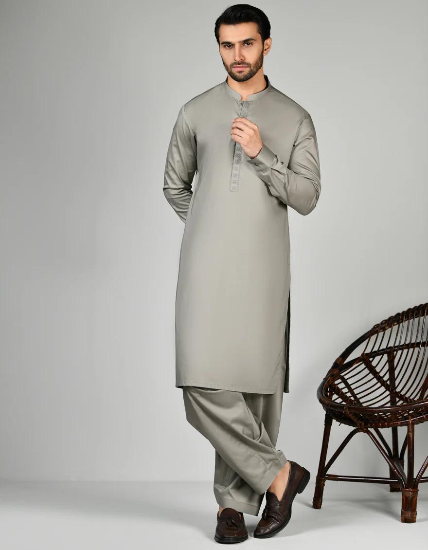 BROWN COTTON KAMEEZ SHALWAR | JJKS-S-34617/S24/JJ8