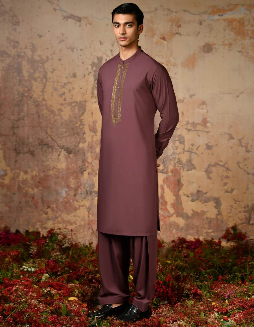 PURPLE BLENDED KAMEEZ SHALWAR | JJKS-S-34684/S24/JJ8729-FL