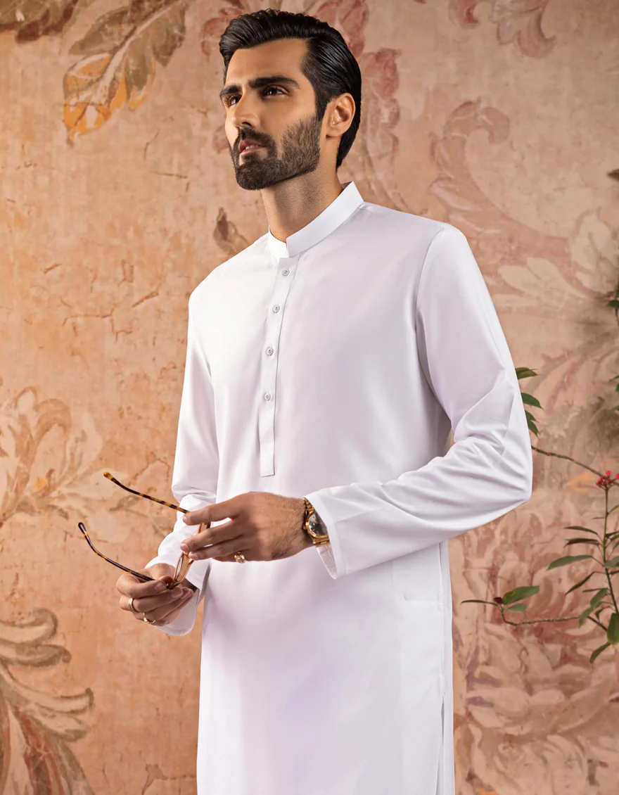 WHITE BLENDED WHITE KAMEEZ SHALWAR | JJKS-S-US-30728-R14-AP/S23/JJ8732-PN - Image 4
