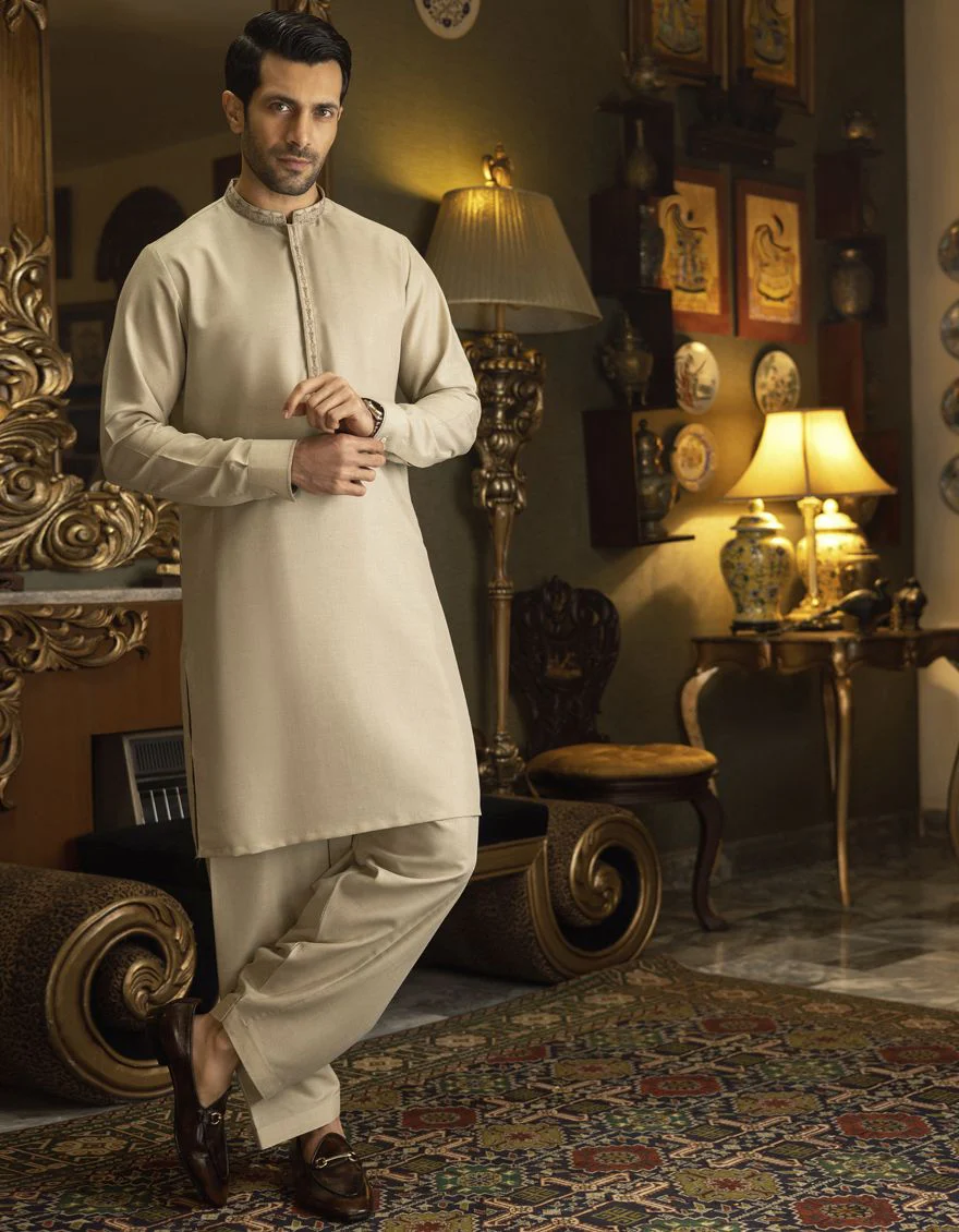 LIGHT OLIVE KAMEEZ SHALWAR | JJKS-S-US-32531/S22/JJ7410-SF
