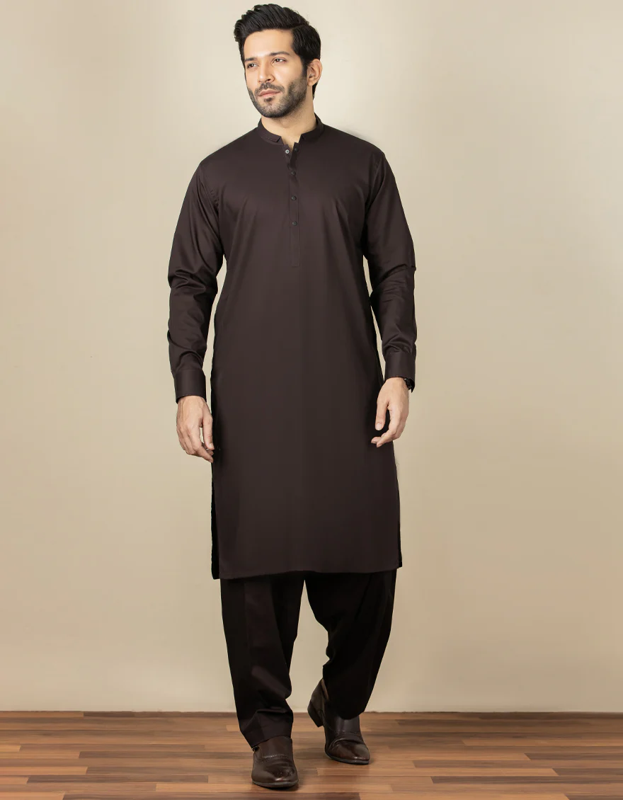 DEEP MAROON COTTON KAMEEZ SHALWAR | JJKS-S-US-34144/S22/JJ8330-EX