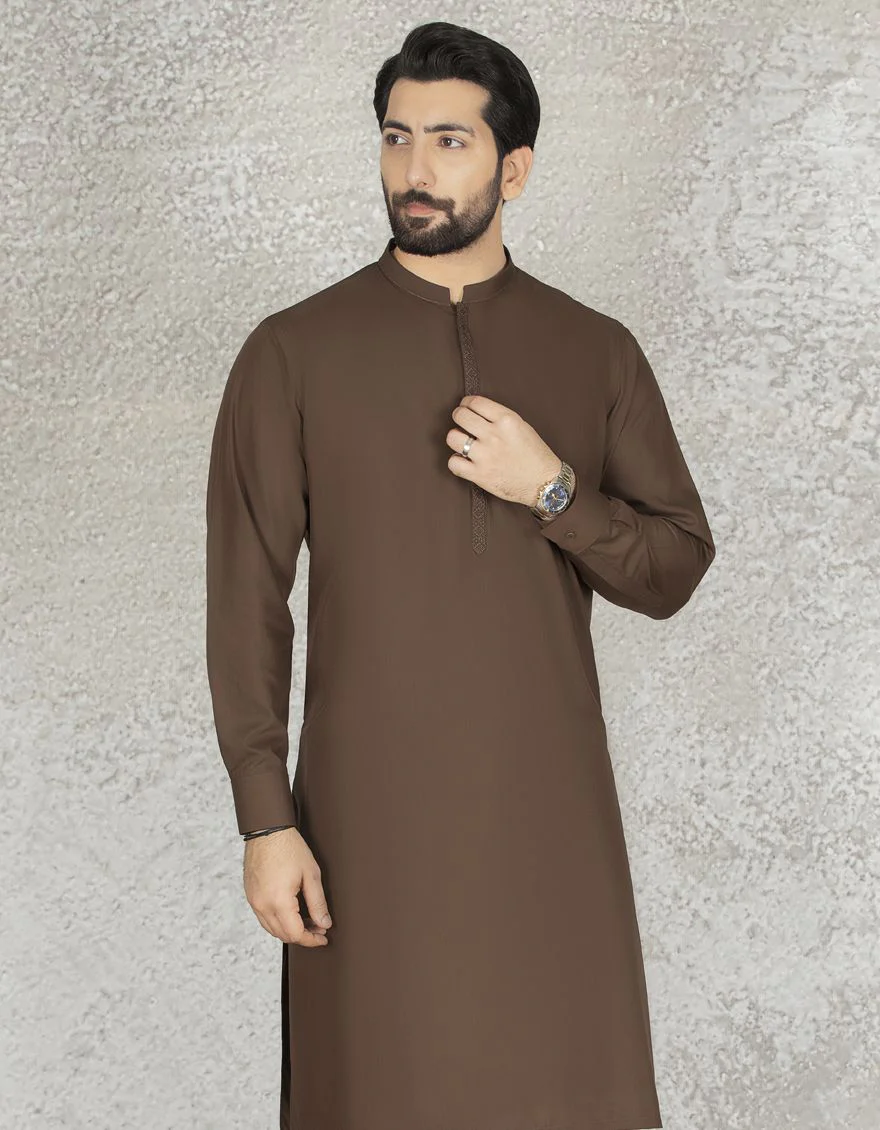 BROWN KAMEEZ SHALWAR | JJKS-S-US-34160/S22/JJ7621-CL