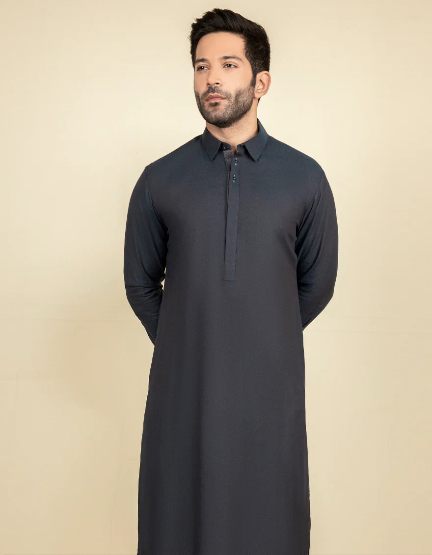 BLUISH GREY COTTON KAMEEZ SHALWAR | JJKS-S-US-34217/S22/JJ8281-CL
