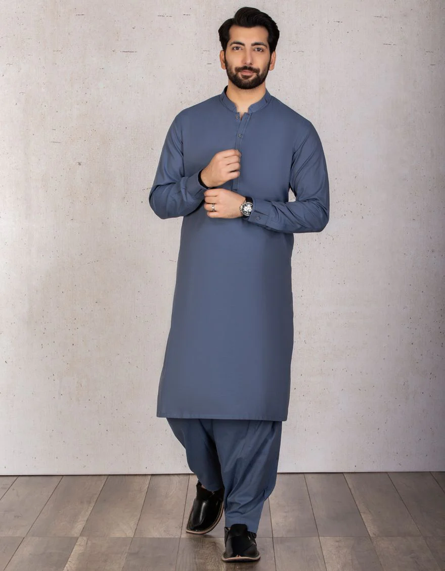 PIGEON BLUE KAMEEZ SHALWAR | JJKS-S-US-36533/S19/JJ6451