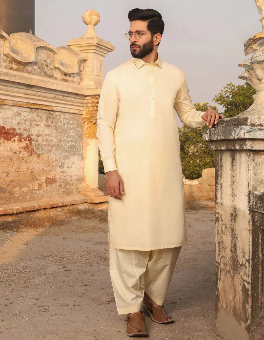 CREAM KAMEEZ SHALWAR | JJKS-S-US-36673/S21/JJ6863
