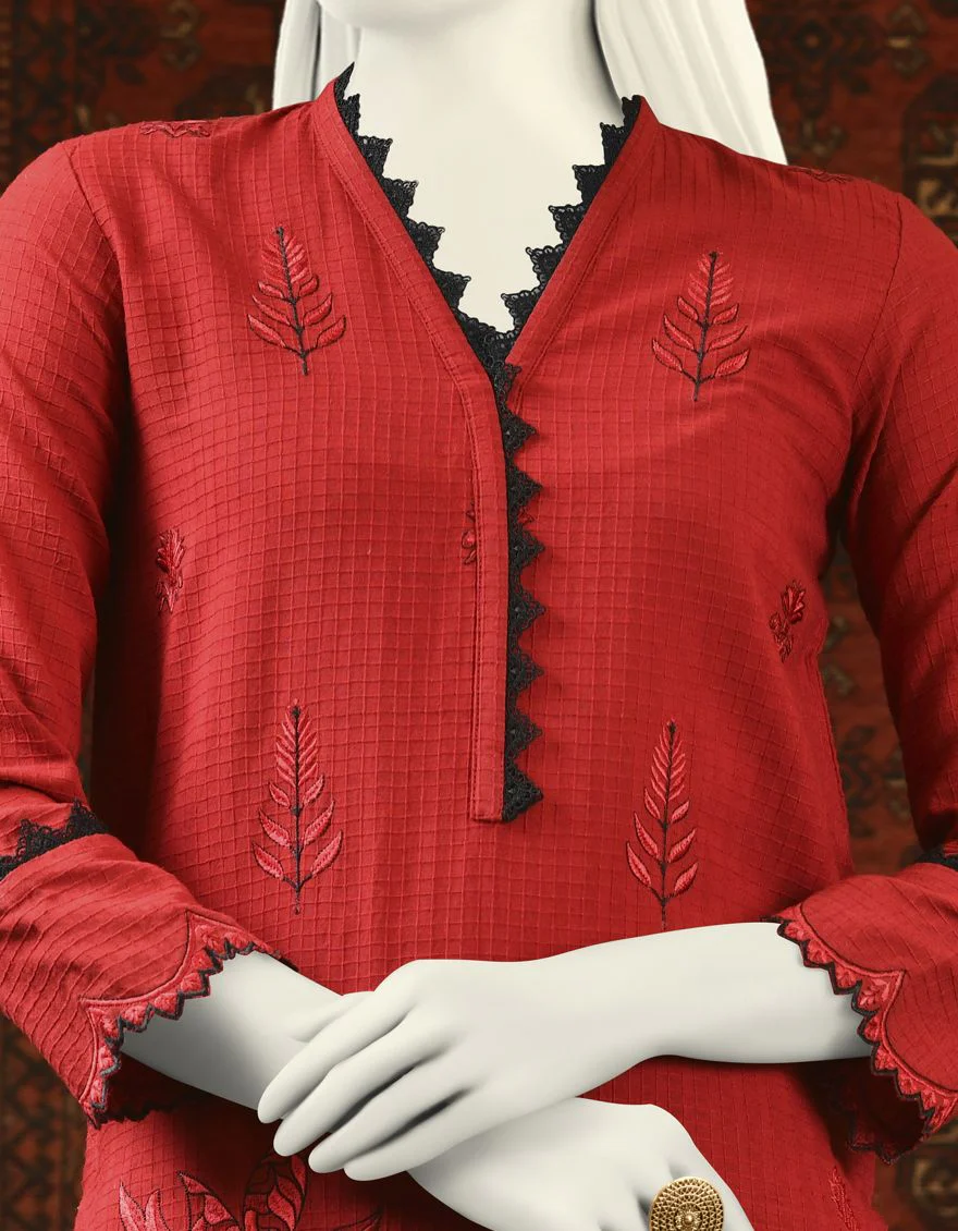 RED KURTI | JJLK-S-JPWK-US-22-667 FB/FF-429 - Image 2