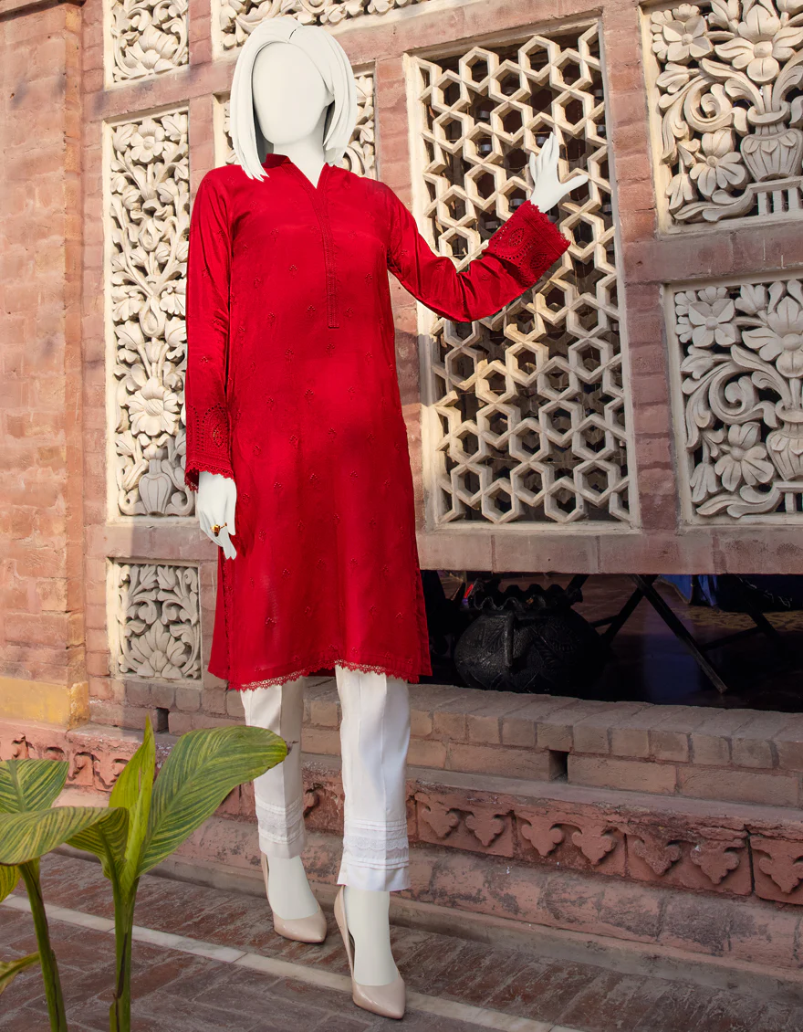 RED RAW SILK KURTI | JJLK-S-JPWK-US-22-669 FB/MF-496