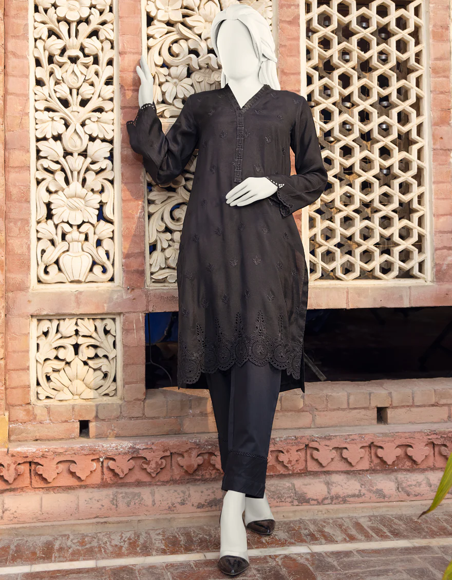 BLACK RAW SILK KURTI | JJLK-S-JPWK-US-22-671 FB/MF-496