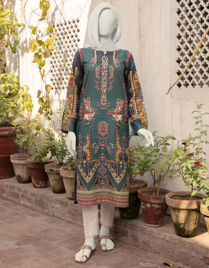 GREEN DOBBY NET KURTI | JJLK-S-JPWK-US-22-745 FB/CIARA