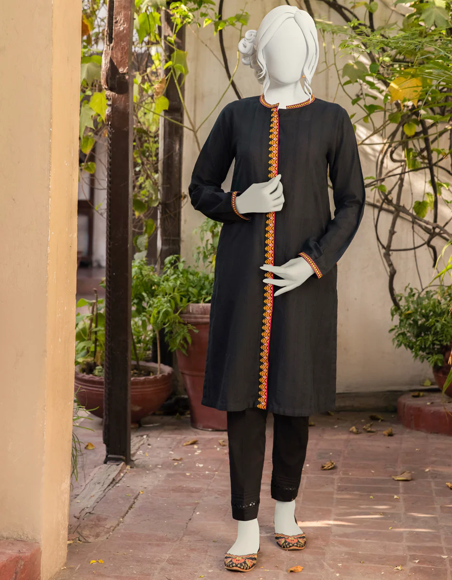 BLACK DOBBY KURTI | JJLK-S-JPWK-US-22-776 FB/MF-571