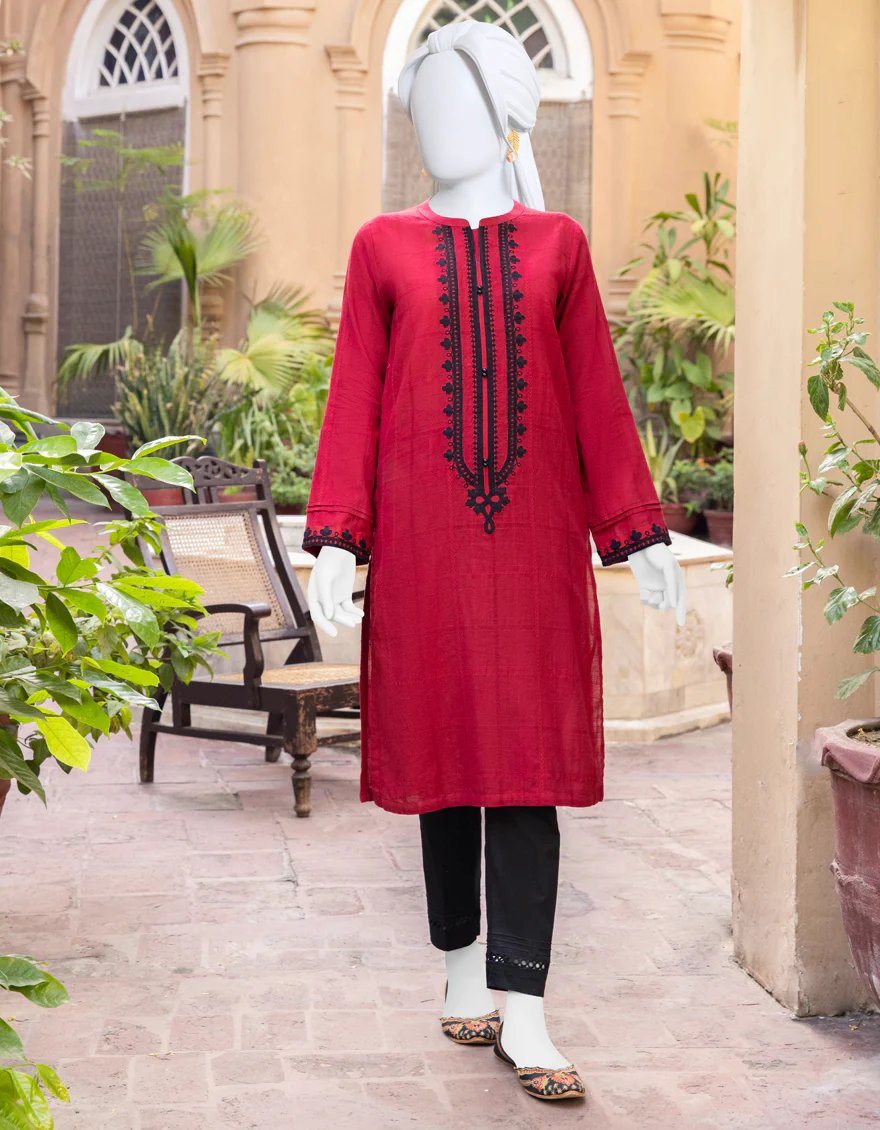 MAROON DOBBY KURTI | JJLK-S-JPWK-US-22-779 FB/MF-573