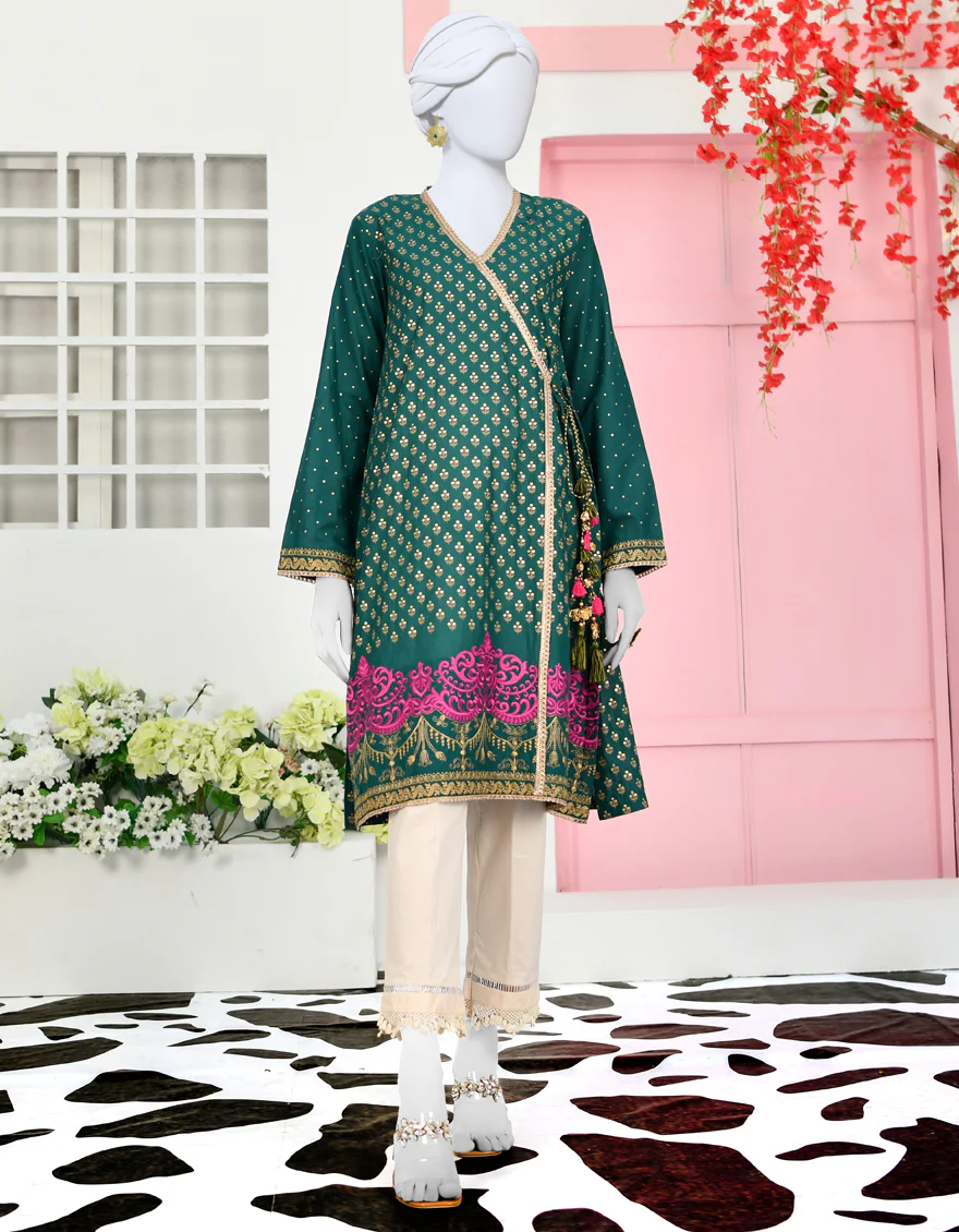 GREEN COTTON KURTI | JJLK-S-JPWK-US-23-897 FB/FF-461
