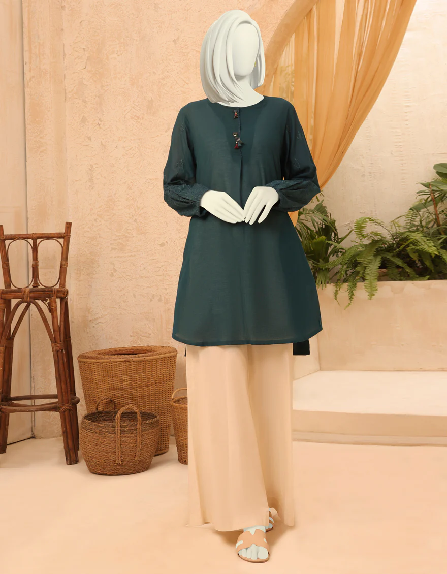 TEAL LAWN KURTI | JJLK-S-JPWS-US-22-3010 FB/STROM WATCH