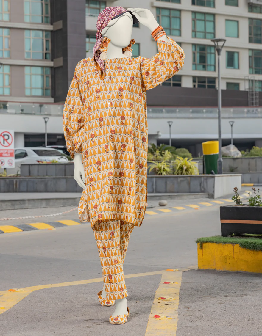 YELLOW LAWN KURTI | JJLK-S-JSS-24-369 FB