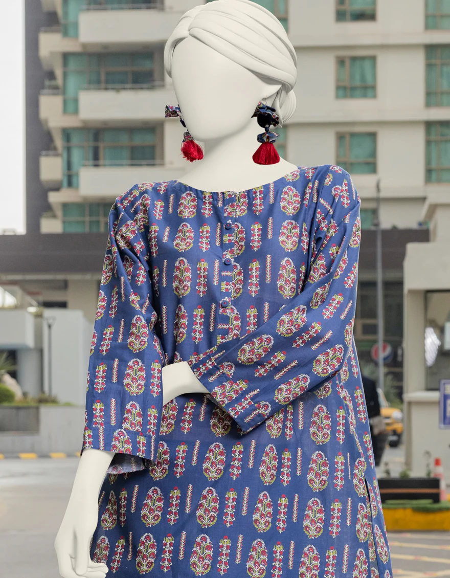 BLUE LAWN KURTI | JJLK-S-JSS-24-372 FB/ESSENTIAL-06 - Image 2