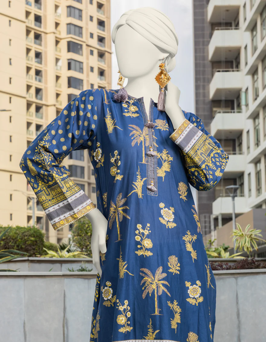 BLUE CAMBRIC KURTI | JJLK-S-JSS-24-379 FB - Image 2