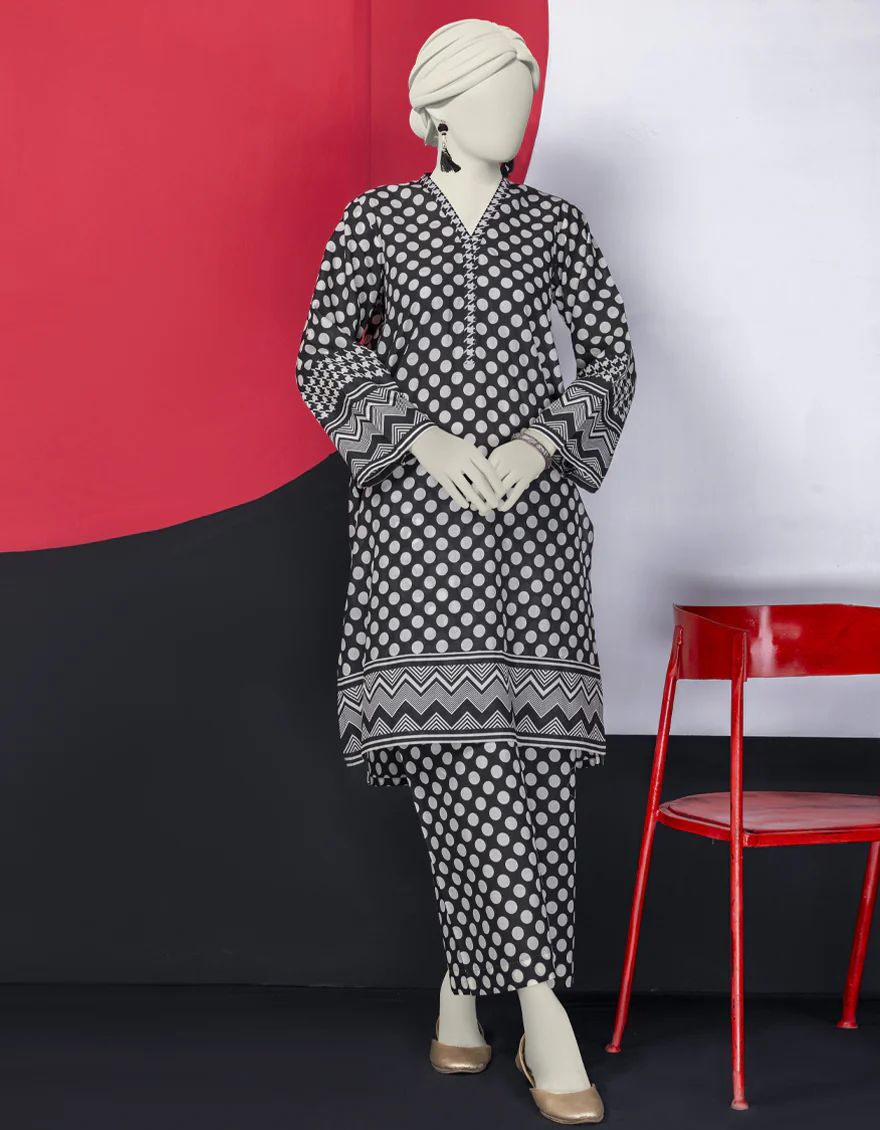 BLACK LAWN KURTI | JJLK-S-JSS-24-454 FB/ESSENTIAL-21