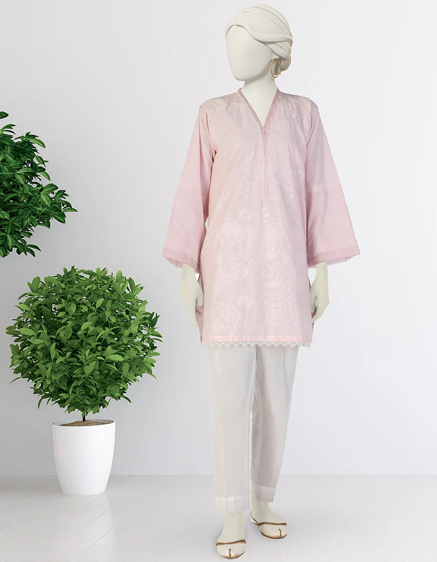 PINK LAWN KURTI | JJLK-S-JSS-25-386 FB