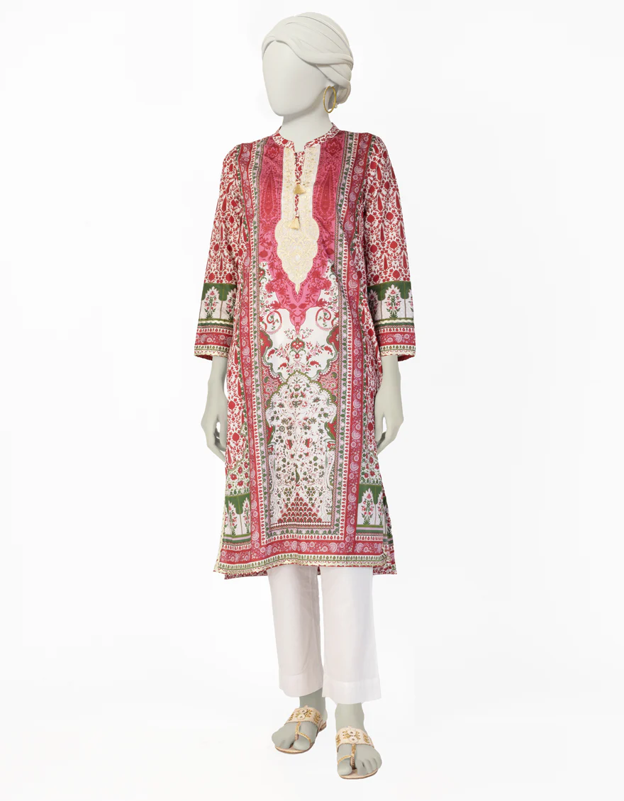 RED LAWN KURTI | JJLK-S-JSS-25-408 FB