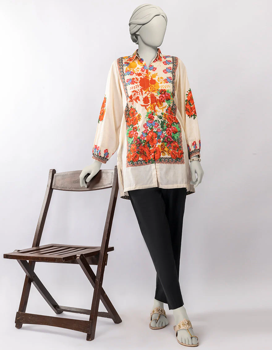 BEIGE DOBBY KURTI | JJLK-S-JSS-25-434 FB