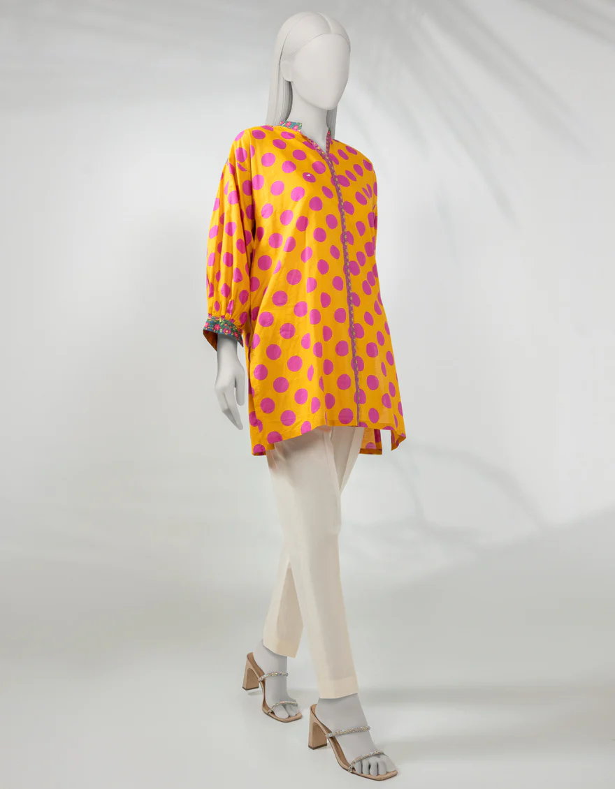 ORANGE LAWN KURTI | JJLK-S-JSS-25-512 FB/POLKA-3