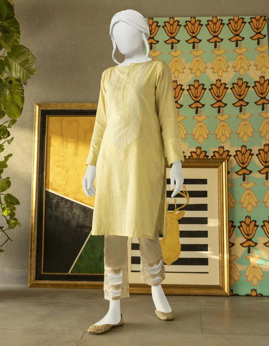 YELLOW KURTI | JJLK-S-JSS-US-22-332 FB/PLK-008