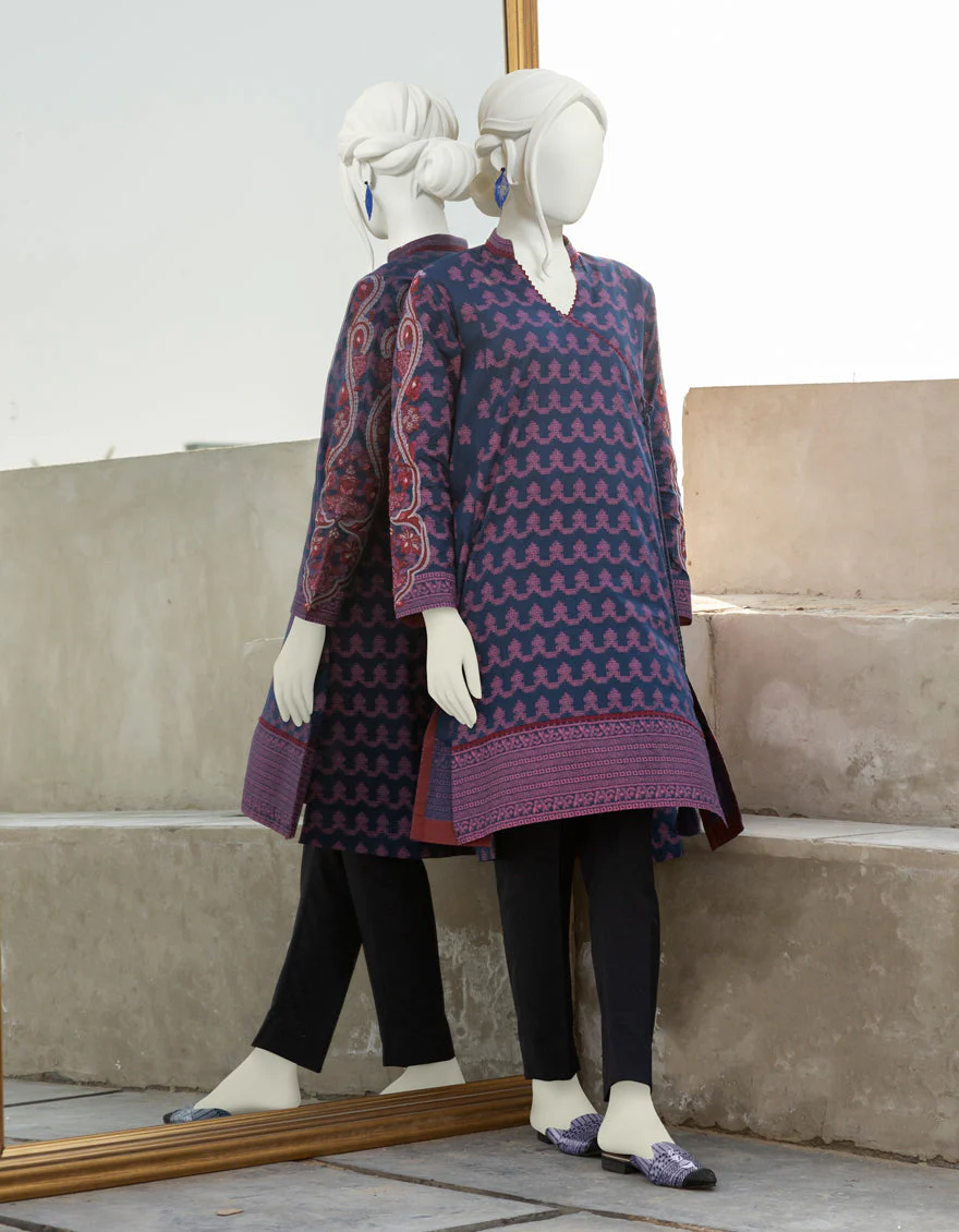 BLUE LAWN KURTI | JJLK-S-JSS-US-22-361 FB/GRAPE-1-22