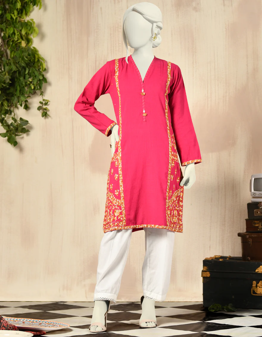PINK KHADDAR KURTI | JJLK-W-JPWK-US-22-819 FB/FF-021