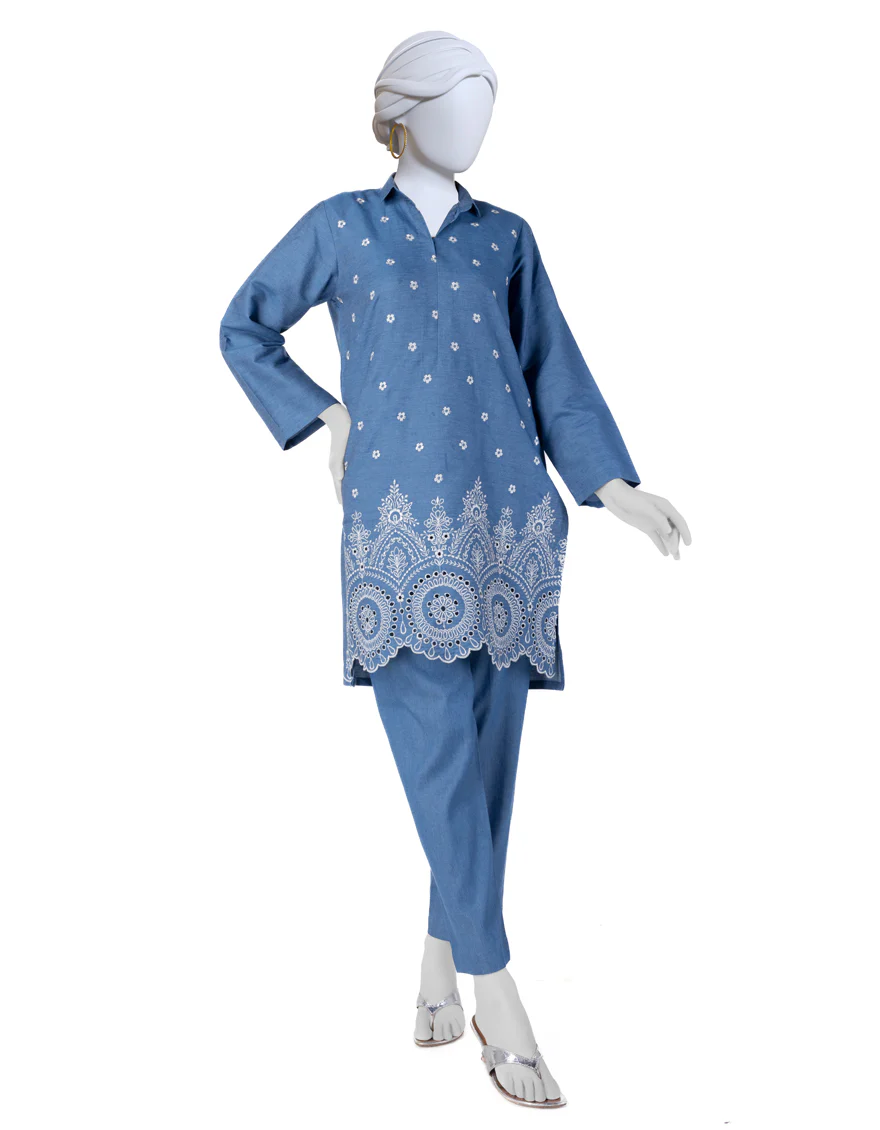 BLUE DENIM KURTI | JJLK-W-JWS-24-3037 FB/TRUE BLUE-02