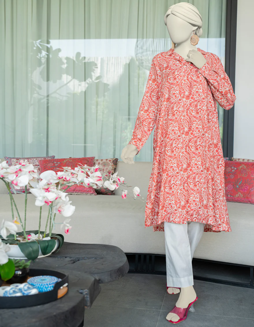 RED KHADDI KURTI | JJLK-W-JWS-24-3077 FB/BOLD PRINT-01