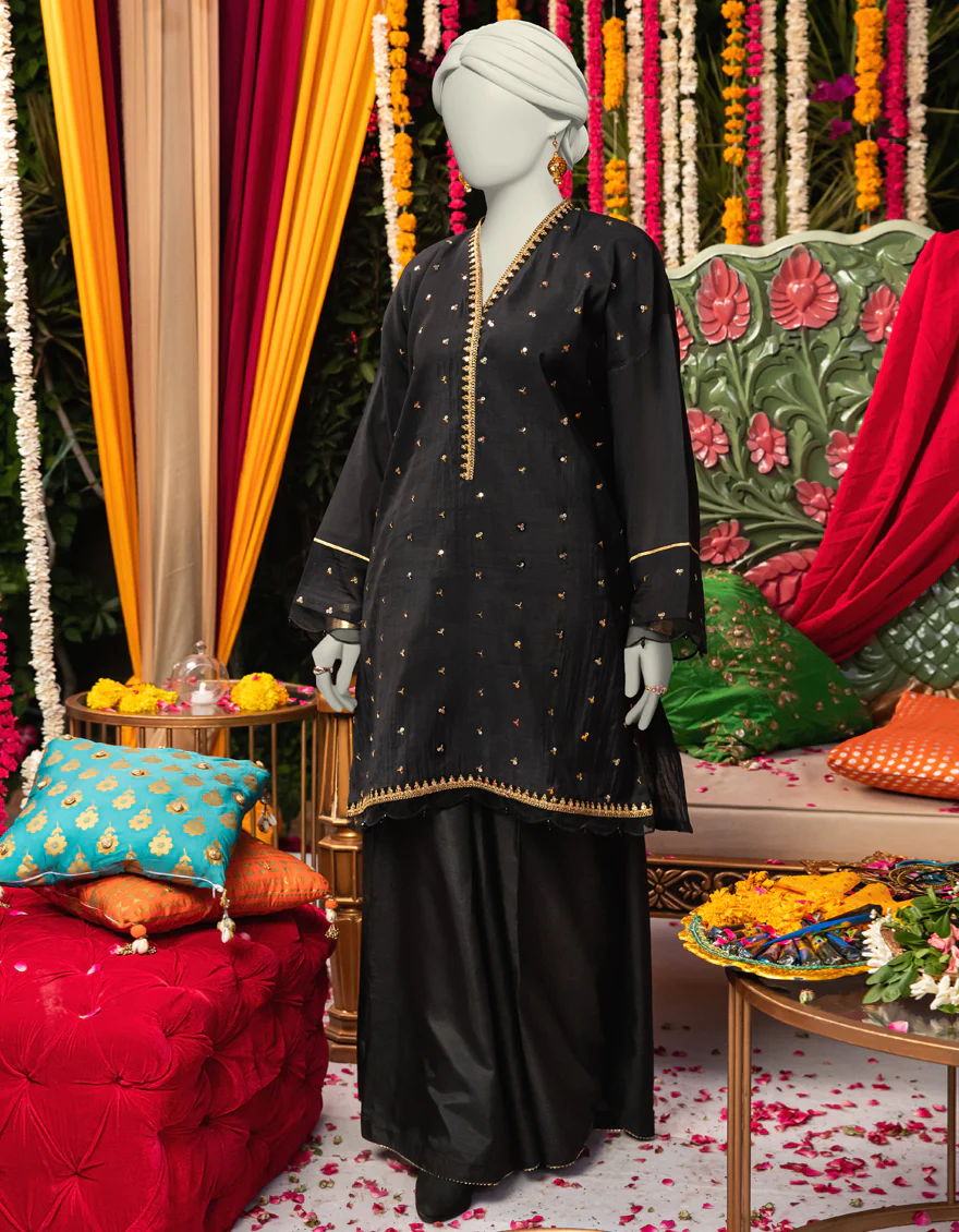 BLACK PAPER COTTON KURTI | JJLK-W-JWS-24-3085 FB/BLINK-01