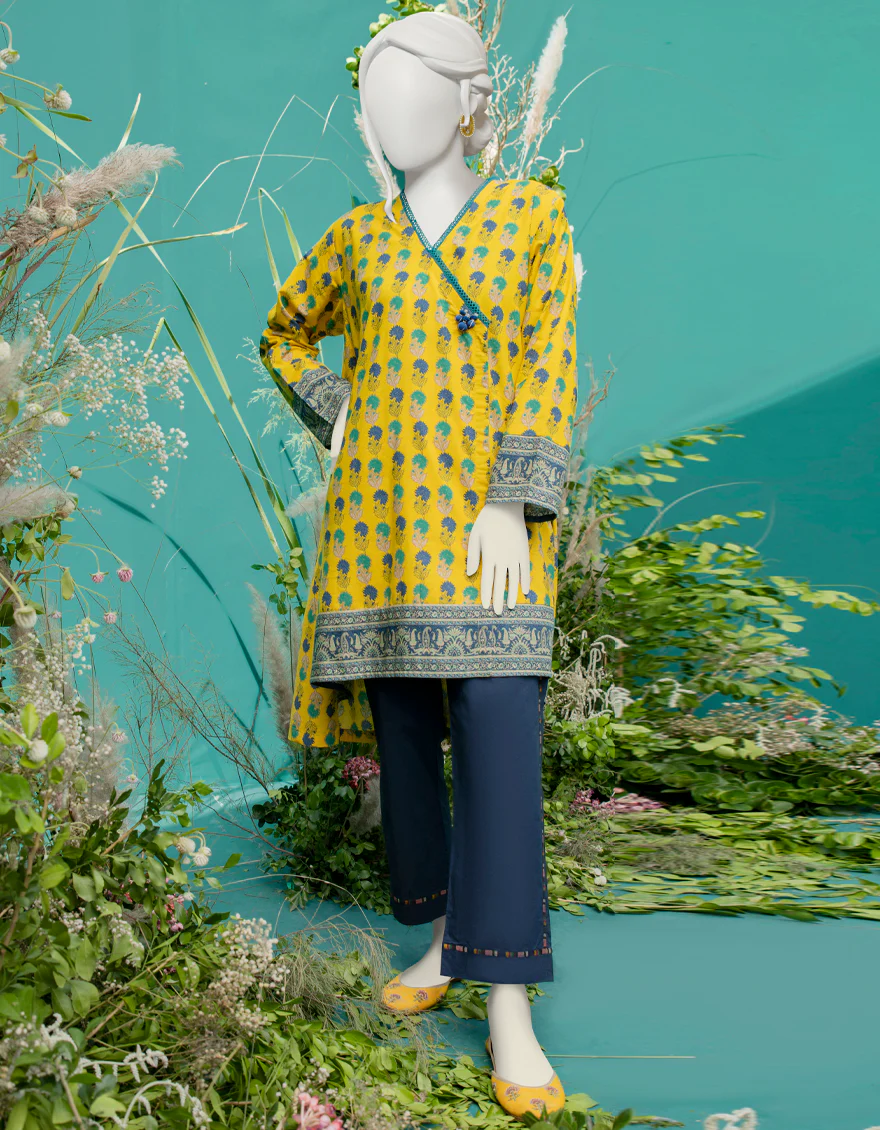 YELLOW KARANDI KURTI | JJLK-W-JWS-US-22-3049 FB/HAZE-C