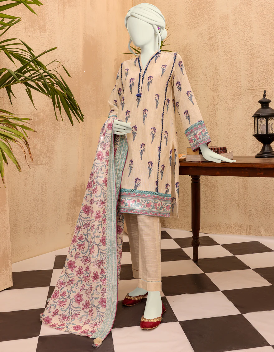 MULTICOLOR KHADDAR 3PC UNSTITCHED | JJLS-S-JPWU-US-22-042 FB/AMAVI