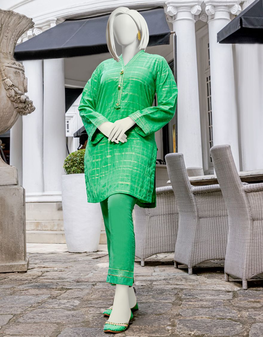 GREEN 1PC UNSTITCHED | JJLS-S-JSU-US-22-920 FB/BDL-005