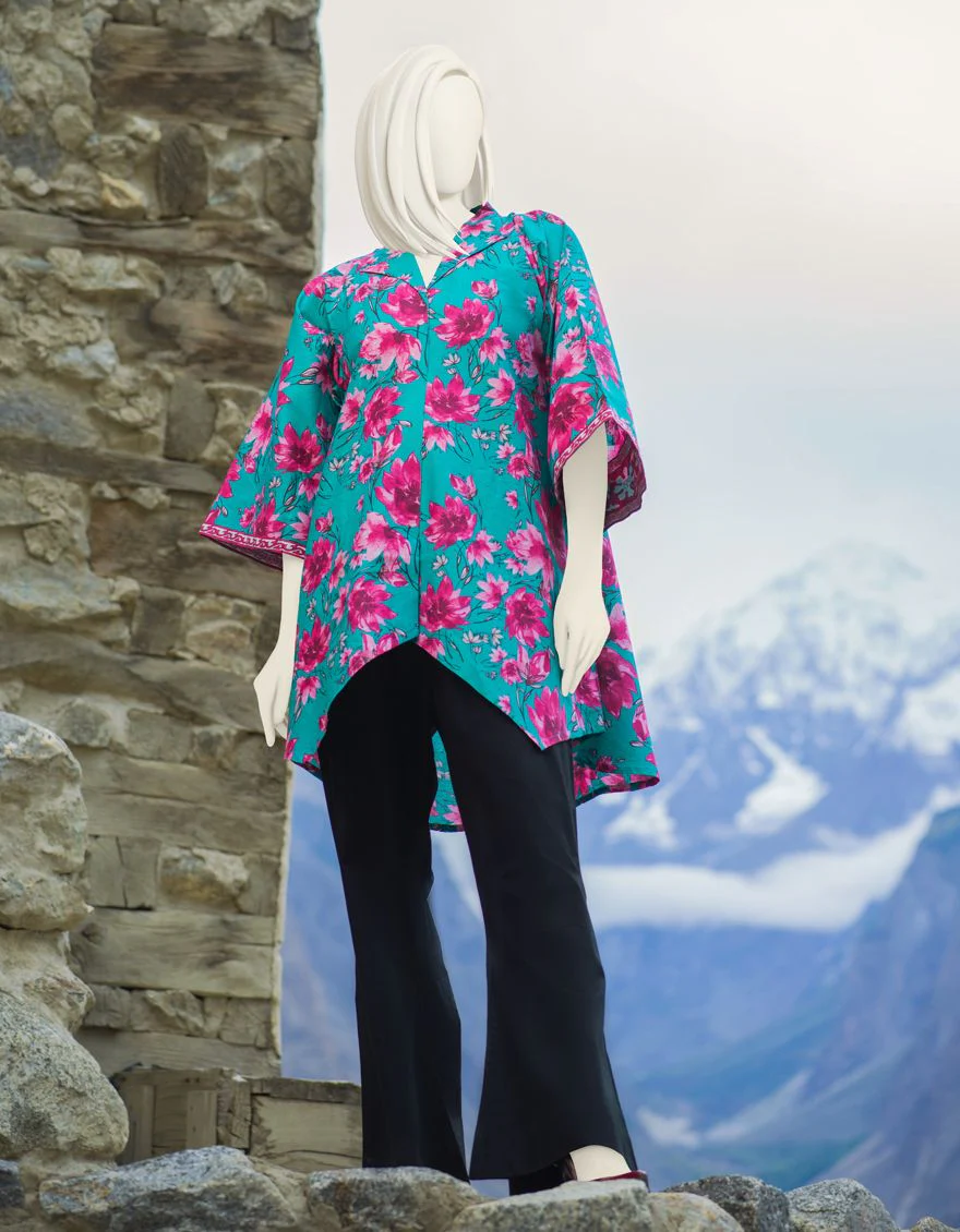 GREEN CAMBRIC 1PC UNSTITCHED | JJLS-W-JW1-US-21-914 FB/SACRED