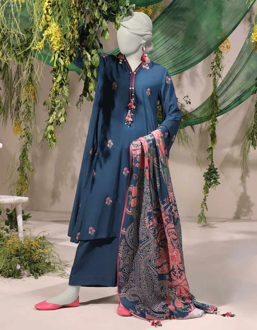 BLUE LINEN 3PC UNSTITCHED | JJLS-W-JWU-24-1797 FB/ETHNIC MUGHAL-2