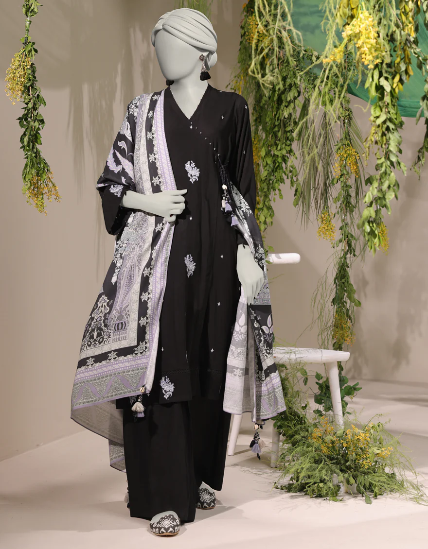 BLACK LINEN 3PC UNSTITCHED | JJLS-W-JWU-24-1798 FB/ETHNIC MUGHAL-03