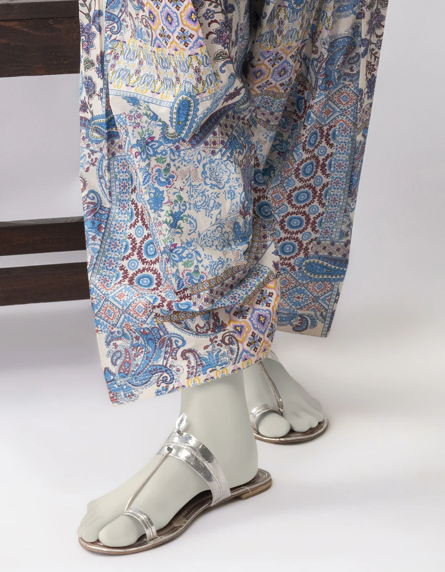 MULTICOLOR LAWN TROUSERS | JJLT-S-25-409 FB/ESS