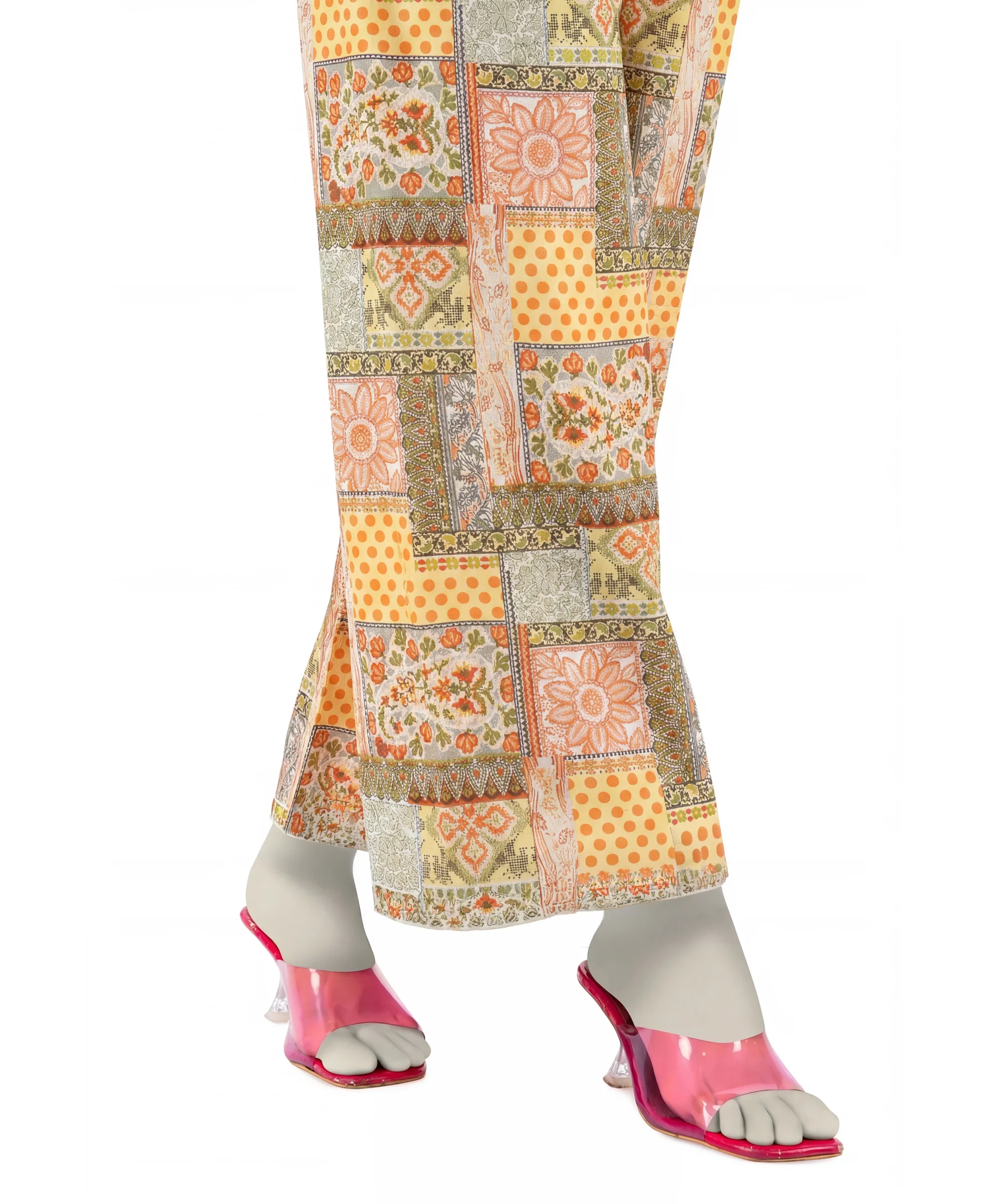MULTICOLOR LAWN TROUSERS | JJLT-S-25-411 FB/ESS