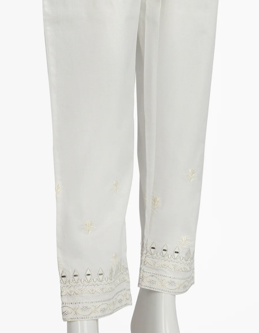 WHITE CAMBRIC TROUSERS | JJLT-W-JPWT-US-21-457 FB/DT-21-001