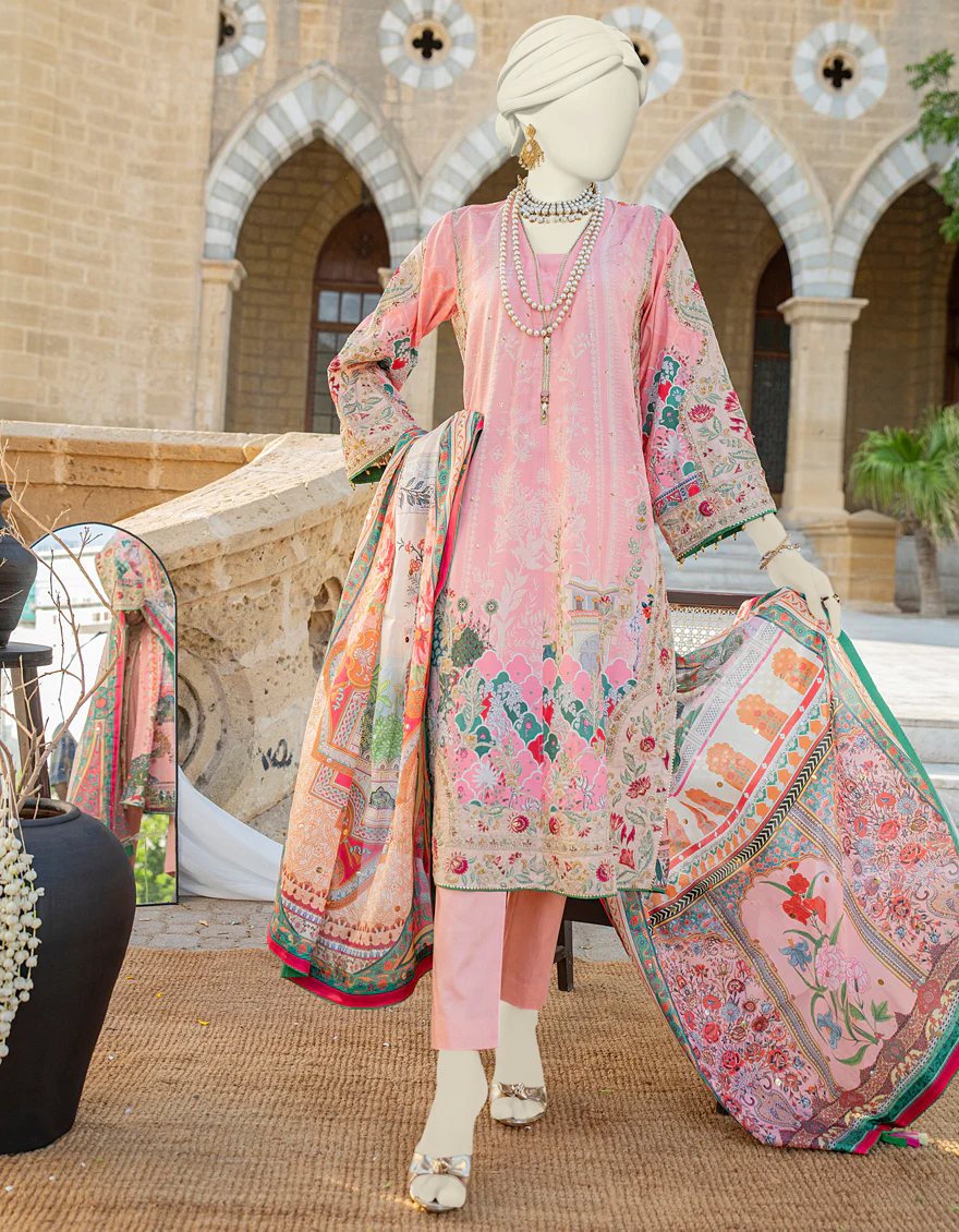 PINK KHADDI 3PC STITCHED | JJPW-S-JPS-24-3930 FB/INARA-09