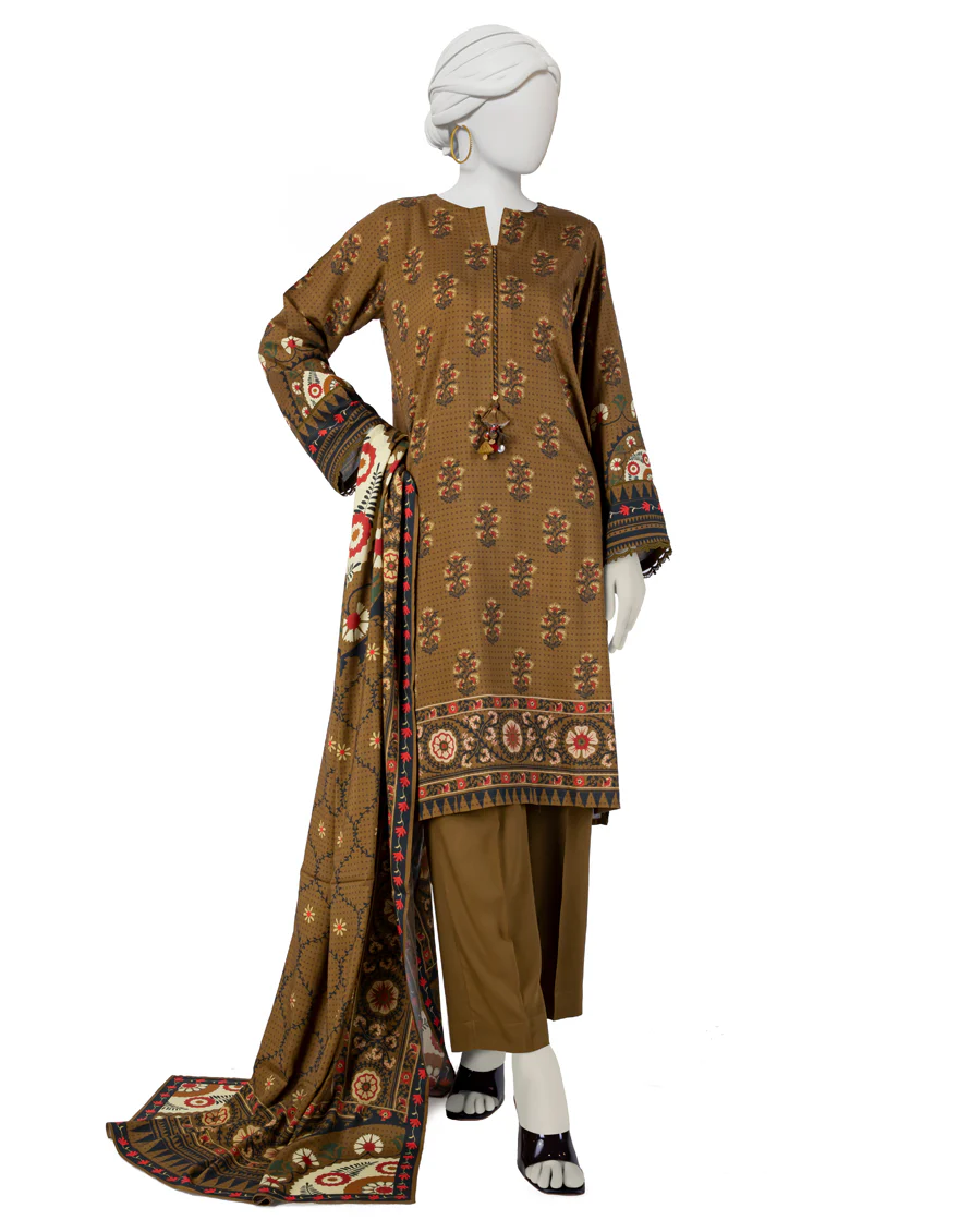 GREEN LINEN 3PC STITCHED | JJPW-S-JPW-24-017 FB/SUZANI-01