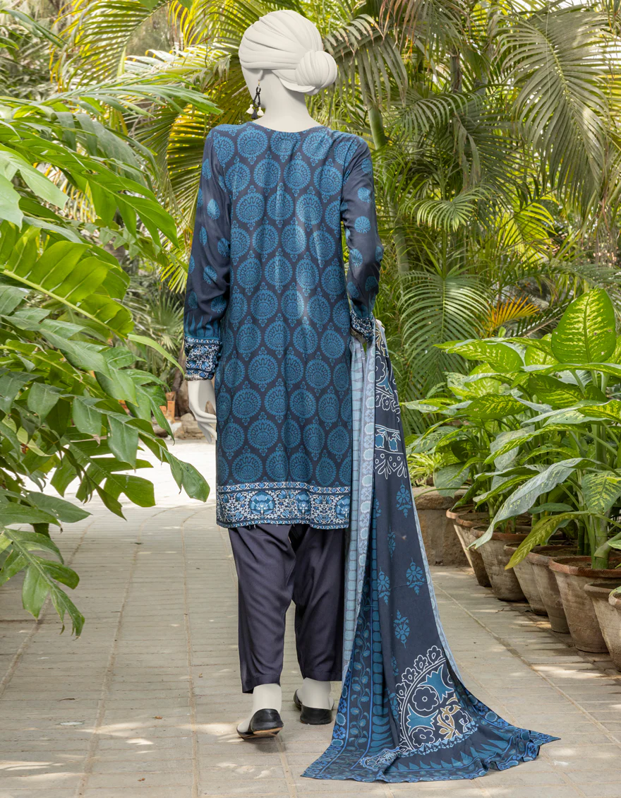 BLACK LINEN 3PC STITCHED | JJPW-S-JPW-24-018 FB/SUZANI-02 - Image 2